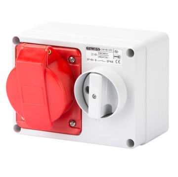 Gewiss 32A 3P+E 415V Interlocked Switch Socket IP44